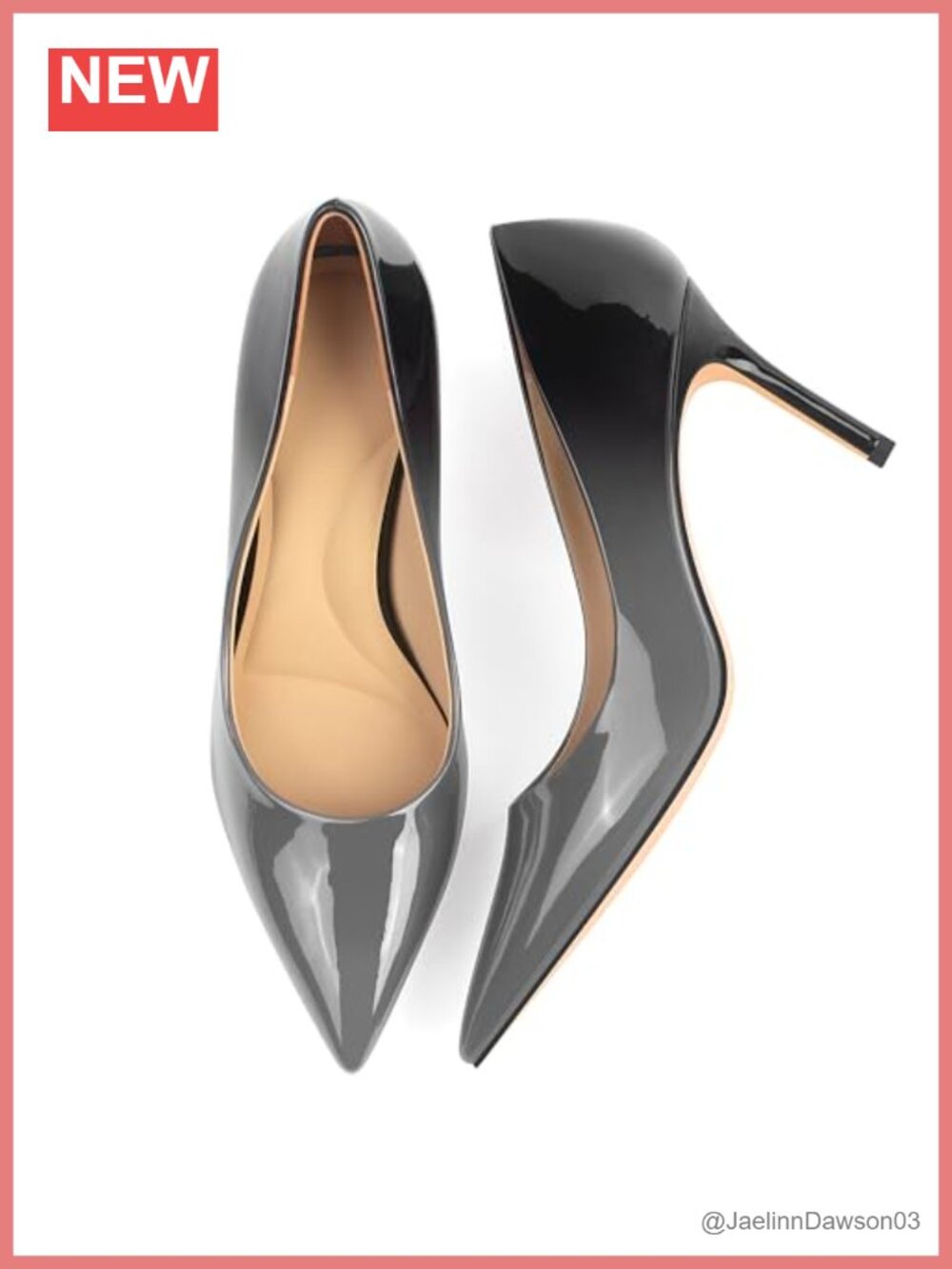 Gradient Patent Leather Stiletto Heels Pointed Toe Pumps 3.25in 8cm